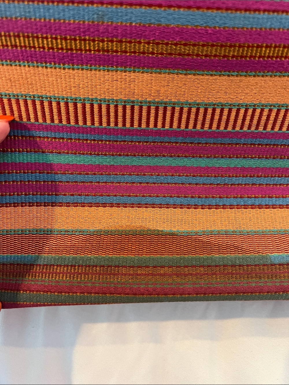 Vintage Lambertson Truex Red Striped Shoulder Bag - Picture 9 of 9